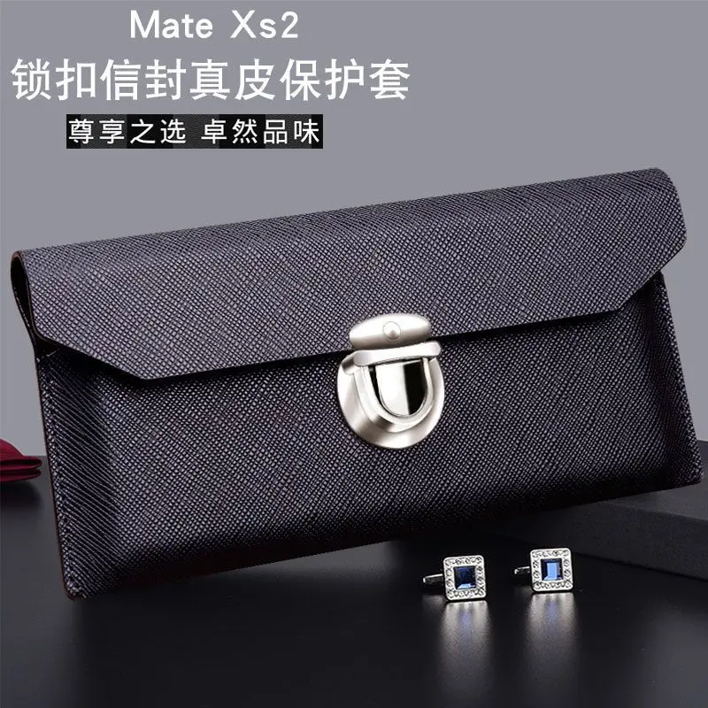 

Чехол из натуральной кожи с подставкой для Huawei Mate XS2