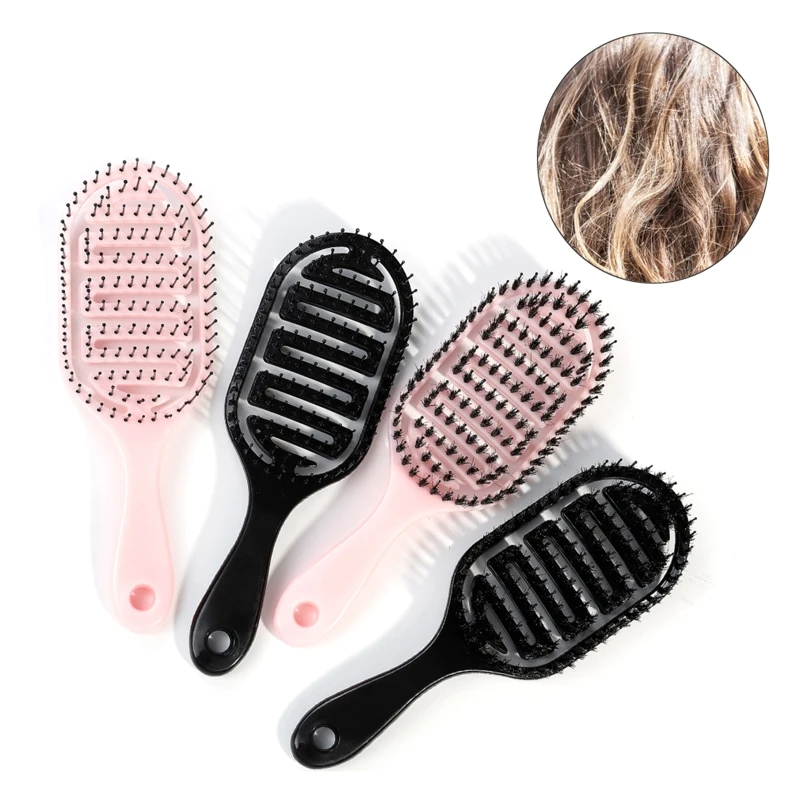 

Professional Hair Brush Bristles Detangling Hairbrush Massage Scalp Styling Tool for Women Men Straight Curly Wavy Dry Wet