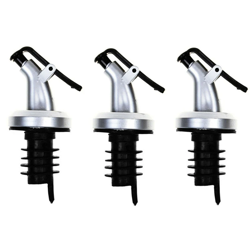 

3Pcs Oil Bottle Stopper Lock Plug Seal Leak-proof Food Grade Rubber Nozzle Sprayer Liquor Dispenser Wine Pourer Kitchen Bar Tool
