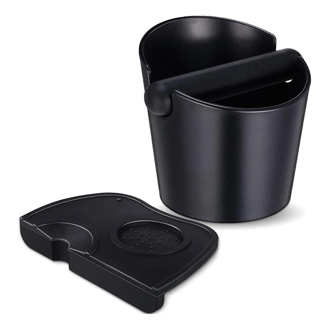 

2 Pieces Espresso Knock Box Coffee Tamper Mat Reliable Barista Tools with Removable Knock Bar Non-Slip Silicone Base
