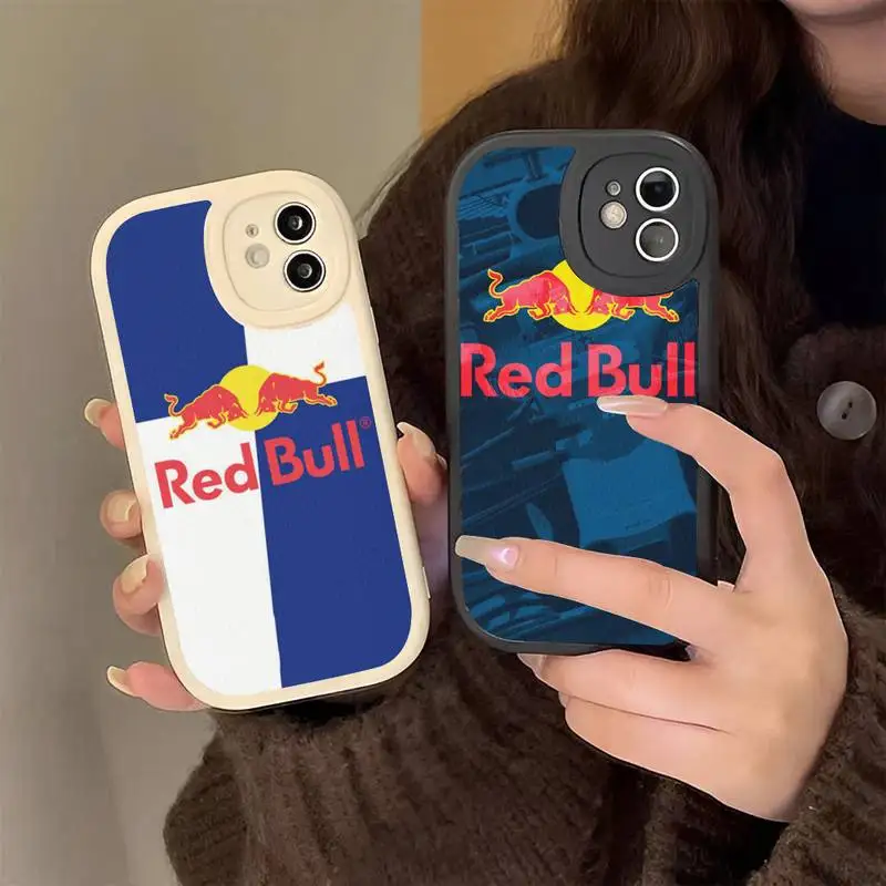 

RED Energy drink Bull Phone Case for iPhone 13 12 11 14 Pro Max Xs X Xr 7 8 Plus Se 2022 Hard Leather Silicone Cover