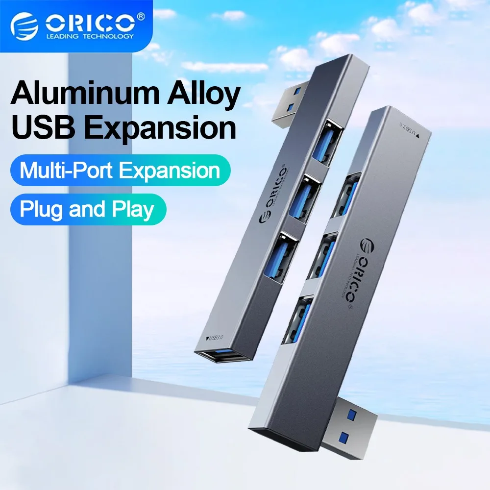 USB-Концентратор ORICO алюминиевый с поддержкой USB 3 0 и OTG