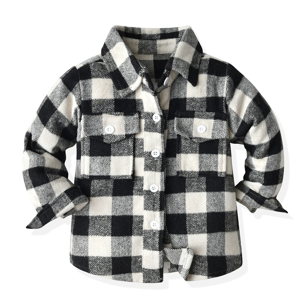 Uniex Newborn Baby Boys Girls Warm Flannel Shirts Single Breasted Shirts Blouse Toddler Winter Windcoat Tops Toddler Infant Clot