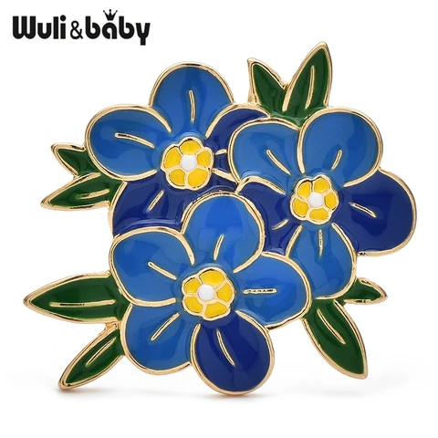 Wuli&baby броши с цветочком "Forget-me-not"