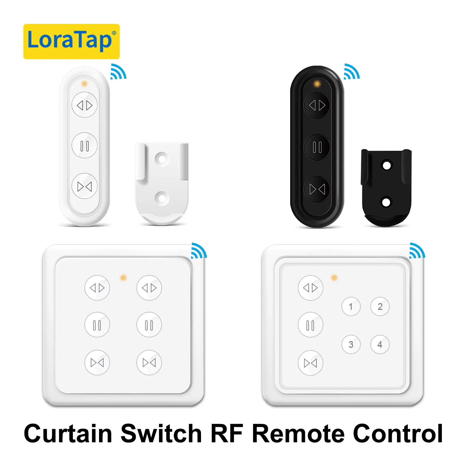 Фото LoraTap RF 868Mhz 1,2,4 канала портативный и монтируемый пульт дистанционного управления для занавески рольставни переключатель жалюзи №1