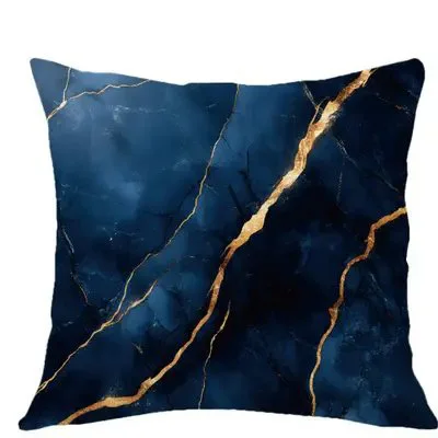 

Домашний декор, темно-синий и золотой мраморный узор, наволочки с узором, подходят для дивана, спальни, автомобиля, наволочки