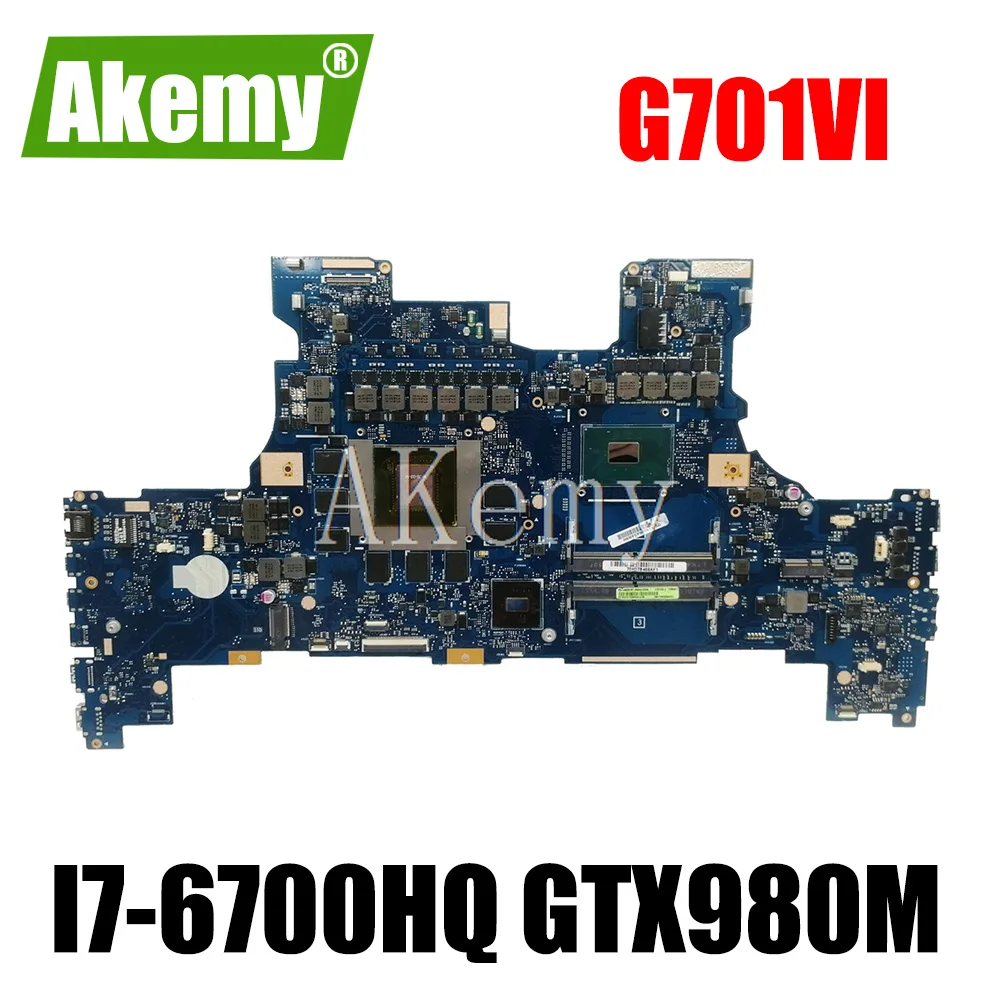 

Материнская плата ROG G701VI REV2.0 материнская плата Asus ROG G701 G701V G701VI для ноутбука, протестированная материнская плата OK I7-6700HQ ЦП GTX980M/8 ГБ