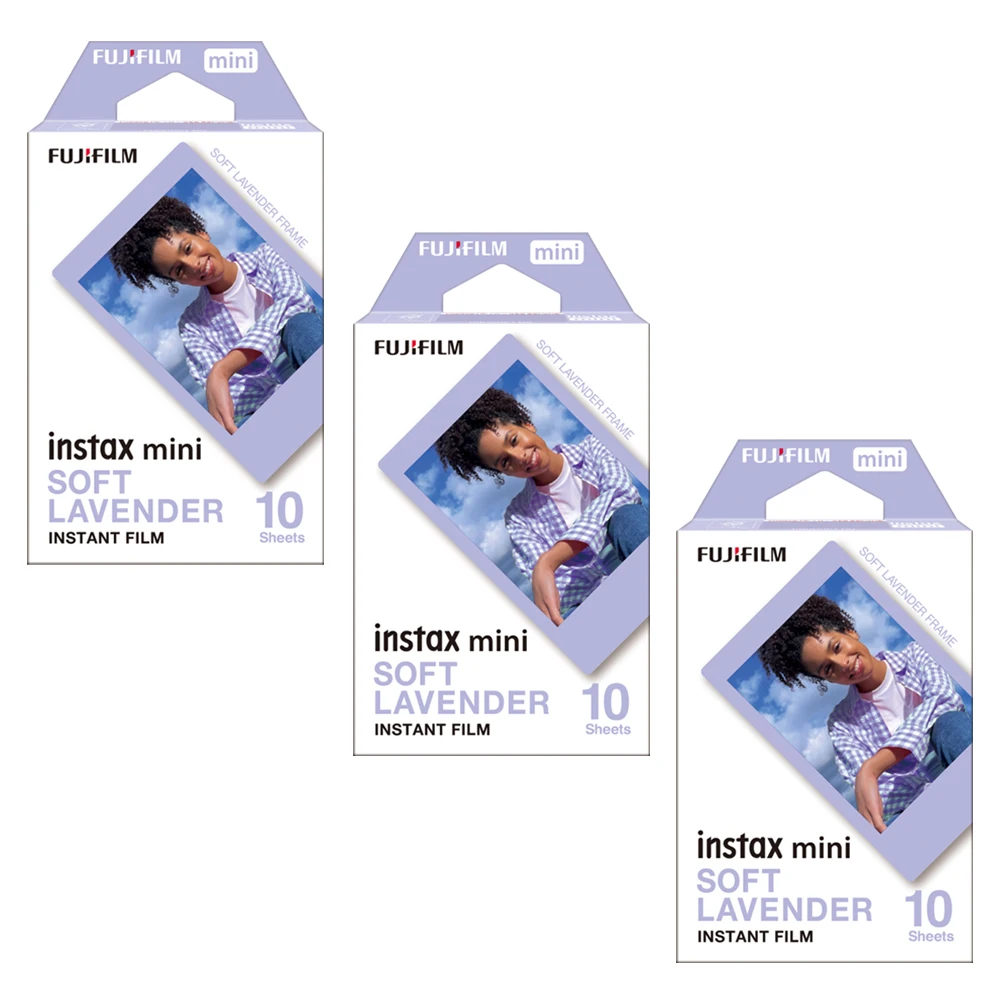 Fujifilm Instax Mini цветная пленка мягкая Лавандовая 10-100 листов для Fuji 12 11 8 9 7s 25 26 70 Evo