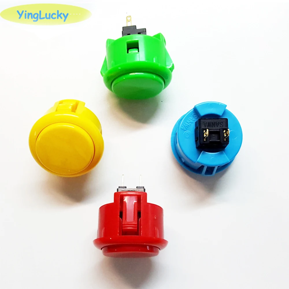 1 шт. оригинальная аркадная Кнопка Sanwa ночf 30 24 мм для джойстика ПК Raspberry Pi Nintendo