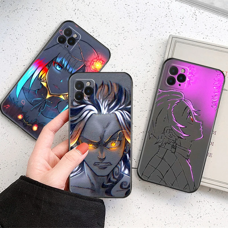 

Popular Japanese Cartoon Anime Phone Case For iPhone SE 2020 10 X XR XS MAX 13 12 Mini 11 Pro Max 8 7 6S Plus TPU Black Cover