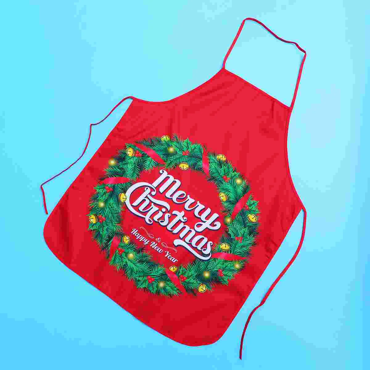 

Apron Christmas Aprons Cooking Red Party Baking Novelty Santa Housework Adult Merry Kitchen Pocket Woman Decor Holiday