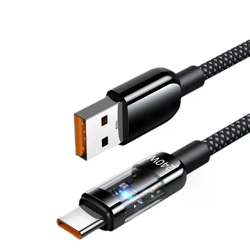 Фото Кабель USB Type-C 240 Вт для быстрой зарядки ноутбуков, планшетов, телефонов Huawei 16, 15, 15, 14, 13, 12, 11, 10, 9, 8, 7, 6, 5, 4, 3, 2, 1, шнур зарядного устройства USB-C, 1 м, 2 м №4