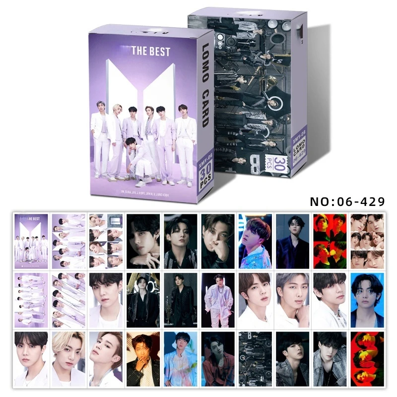 

30 шт./компл. KPOP Bangtan Boys LOMOcard K-POP JK V RM JIN праздничный Greetingcard Messagecard Smallcard Новая Корея группа спасибо открытка