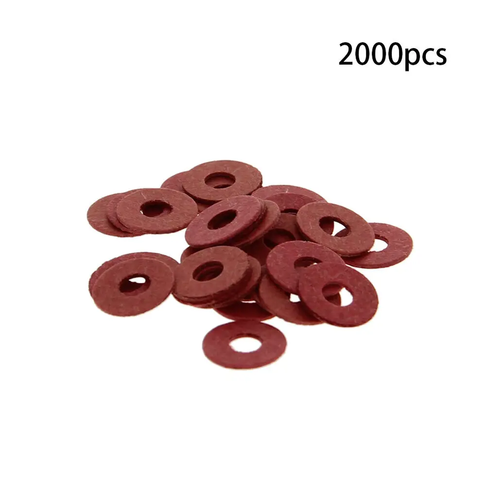 100~3000 PCS Red Insulating Fiber Flat Washers Sealing Gasket M2 M3 For Screws images - 6