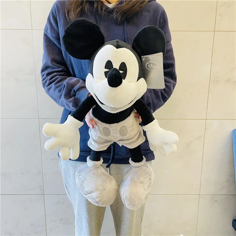 

Disney Cartoon Characters Mickey Mouseretro Classic Black White Lovely Micky Plush Stuffed Doll Children's Room Decoration Gift