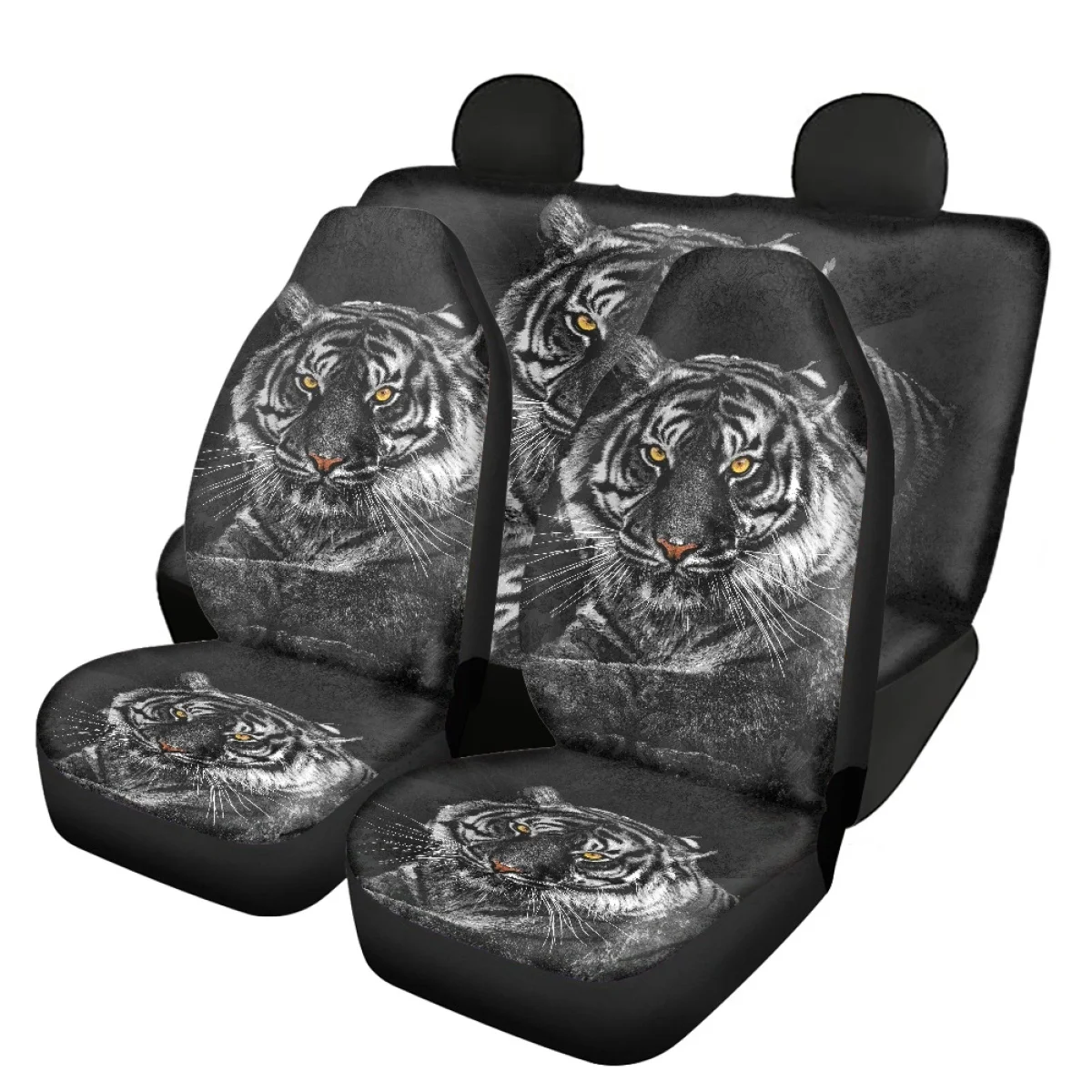 

Чехлы для автомобильных сидений, универсальные, с 3D рисунком тигра