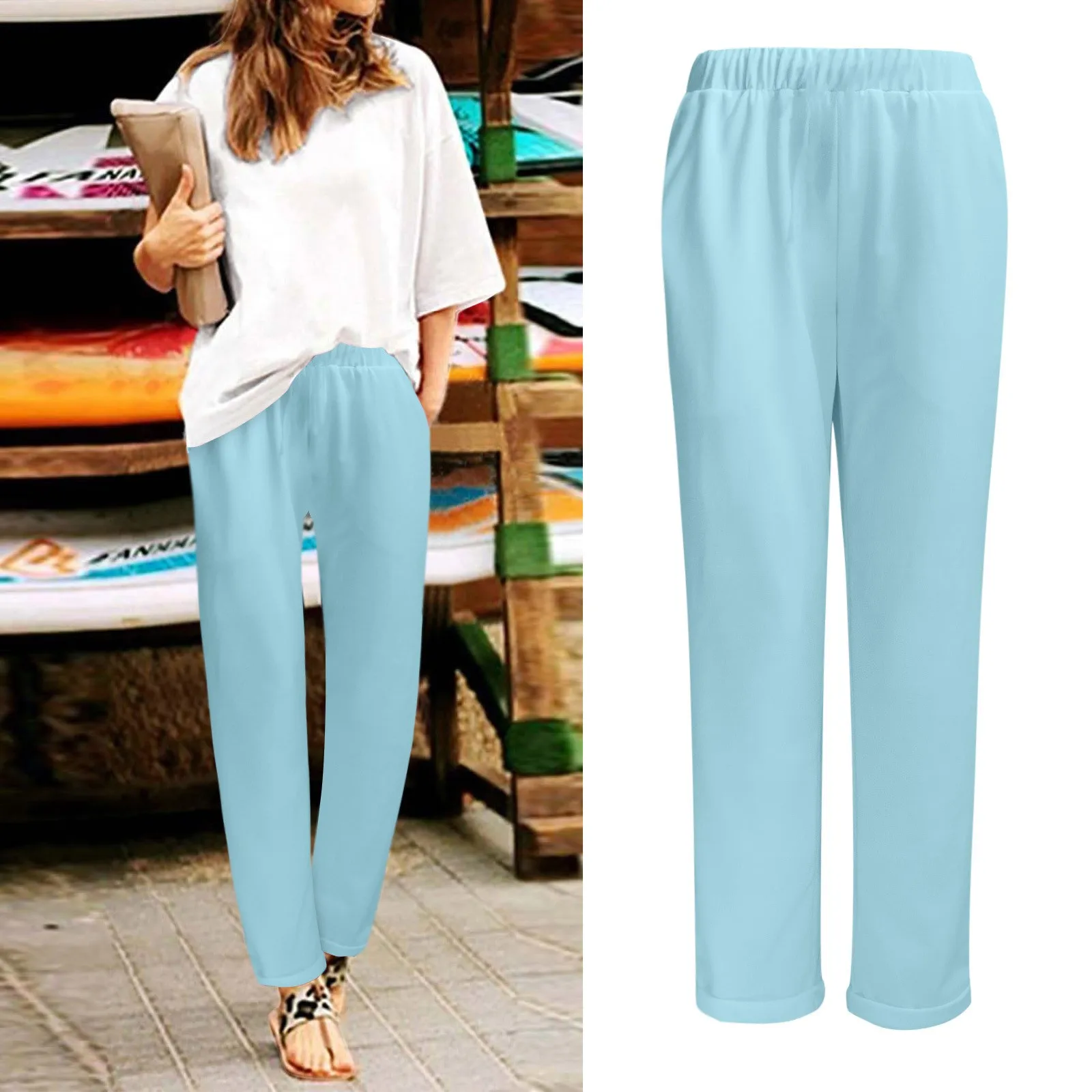 

Брюки женские трапециевидные, прикрывающие брюки, повседневные рабочие штаны с карманами, бриджи для женщин, рабочая повседневная одежда