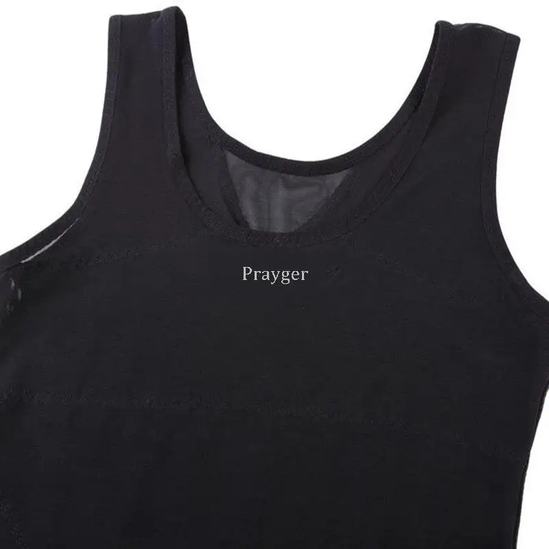 Men Shaper Slimming Abdomen Undershirt Compression Gynecomastia Tops Belly Burner Underwear 