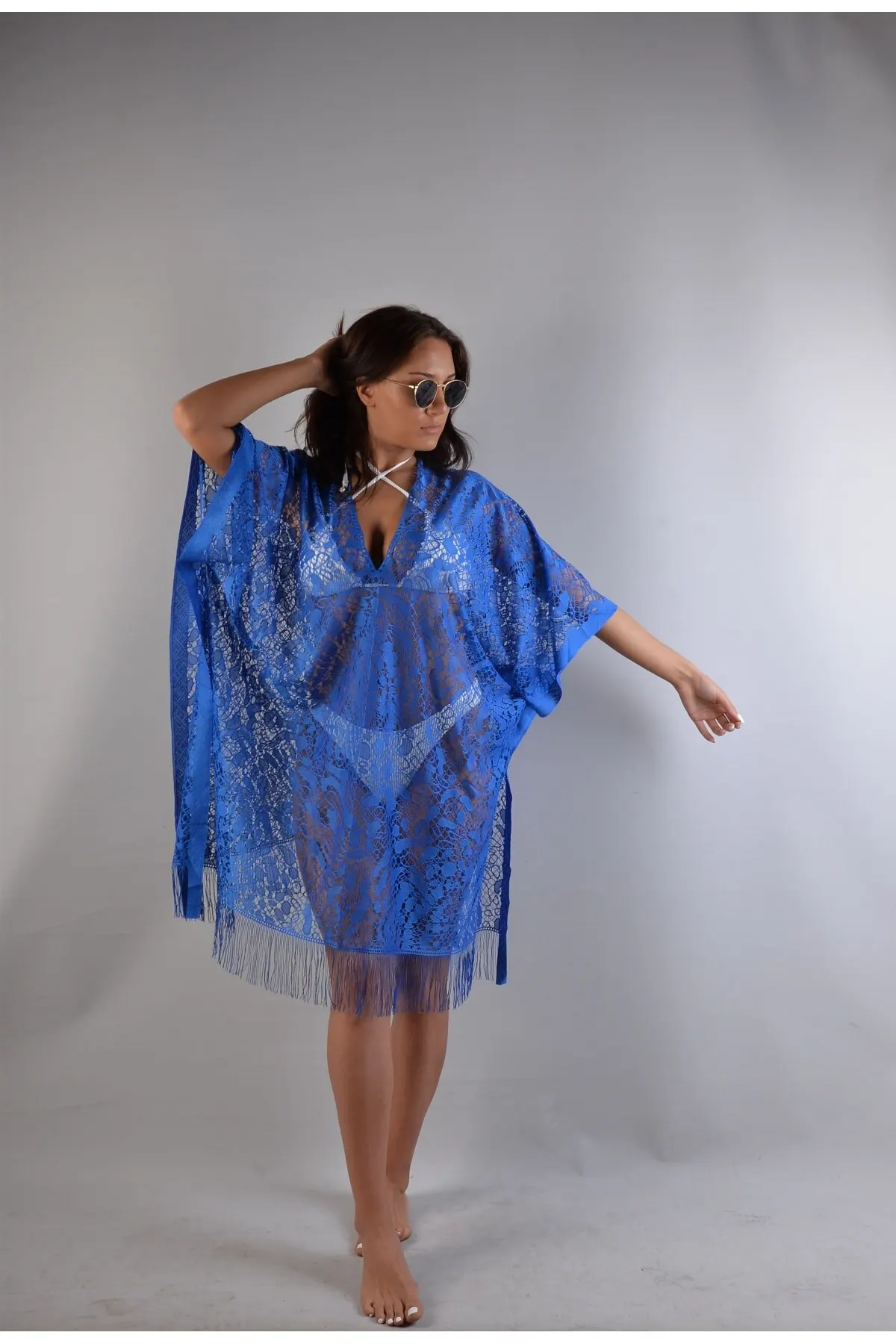 

Women's Pareo Hera Beach Dress Kimono Swimwear Sexy Tunic Suit Beachwear Female Beach Bikini Cover