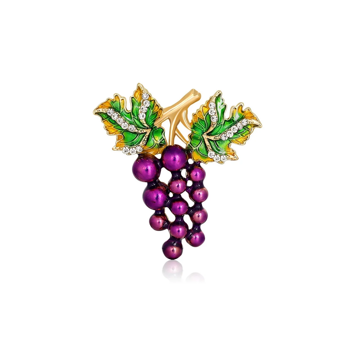 

Rhinestone Grape Brooches for Women Elegant Fruit Brooch Pin Ladies Party Garments Bridal Gifts