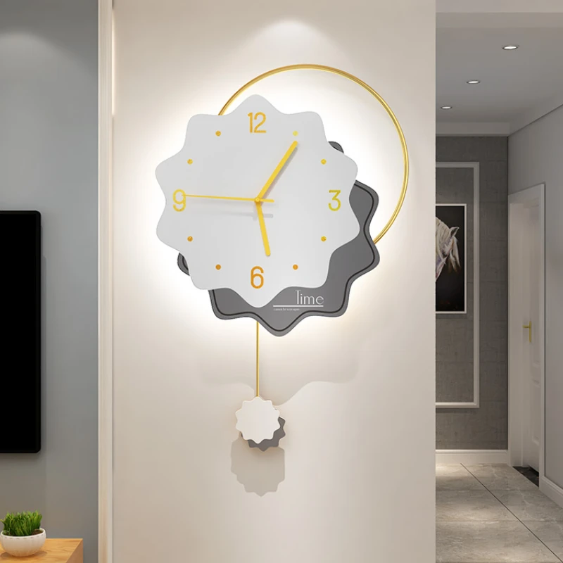 

Silent Mechanic Wall Clock Art Luminous Unusual Luxury Modern 3d Large Wall Clock Living Room Free Shipping Design Home Decor