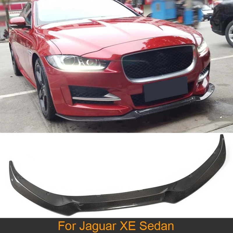 

Carbon Fiber Front Bumper Lip Chin Spoiler For Jaguar XE Sedan 4 Door 2015 2016 2017 Car Front Bumper Lip Chin Spoiler Apron