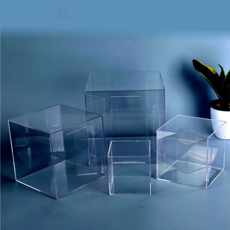 

Transparent Acrylic Piggy Bank Adult Children Large Capacity Creative Coin Money Box for Papper Money Hidden Storage Home Decor