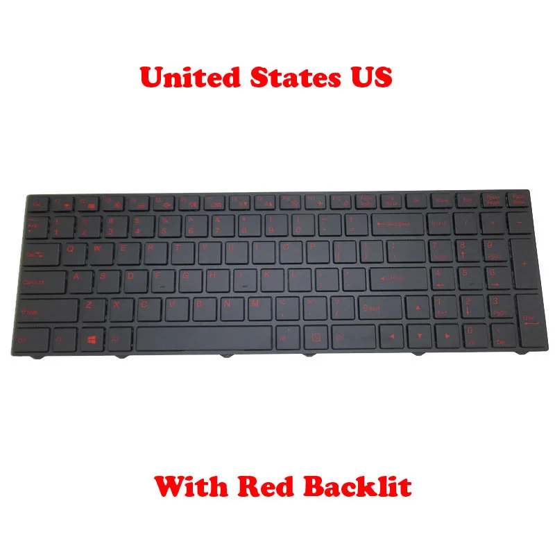 Клавиатура US для CLEVO N250 6-80-N7500-011-1 CVM15F23USJ4308 6-80-N7500-012-1 CVM15F23USJ430 6-80-N2500-011-1 CVM15F23U4J430