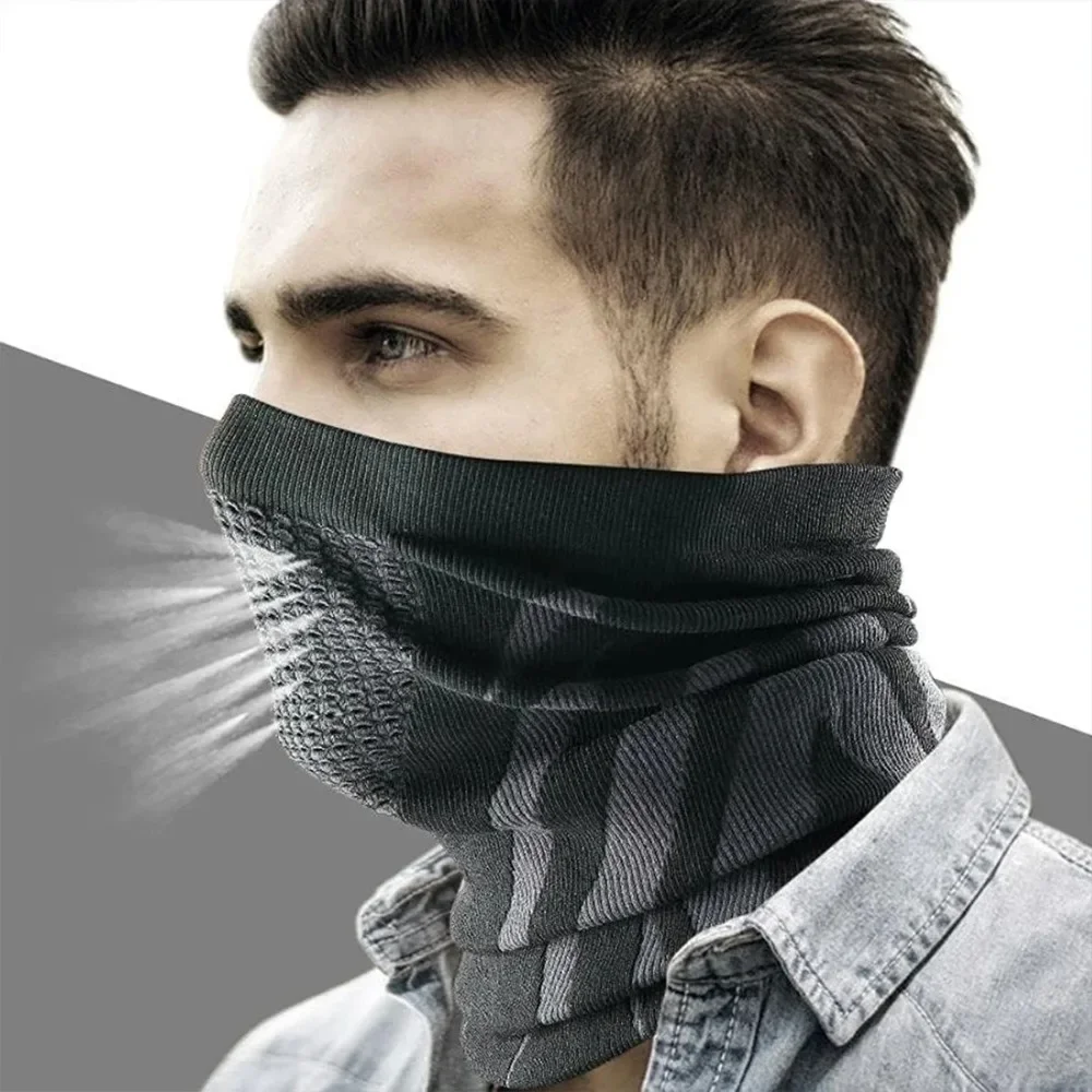 8-цветный зимний дышащий удобный термовязаный шарф чехол для лица утеплитель шеи