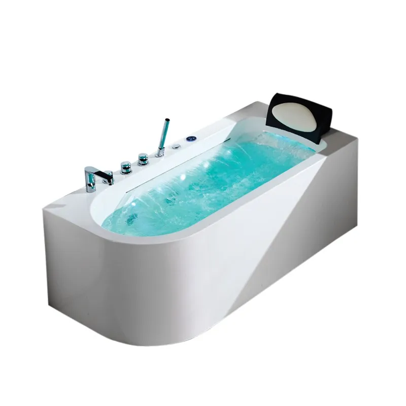 

1.5/1.6/1.7m Acrylic massage bathtub waterfall with light whirlpool tub