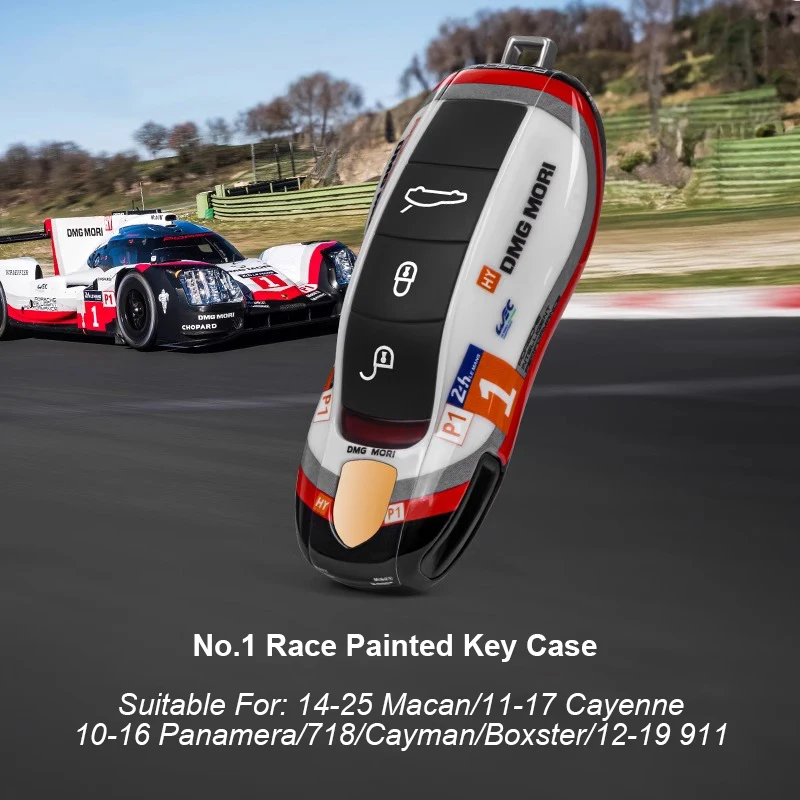 

Для Porsche Panamera Cayenne Macan 718 Cayman Boxster 911 Taycan 10-25 автомобильный зеленый Grello окрашенный чехол для ключей защитный чехол