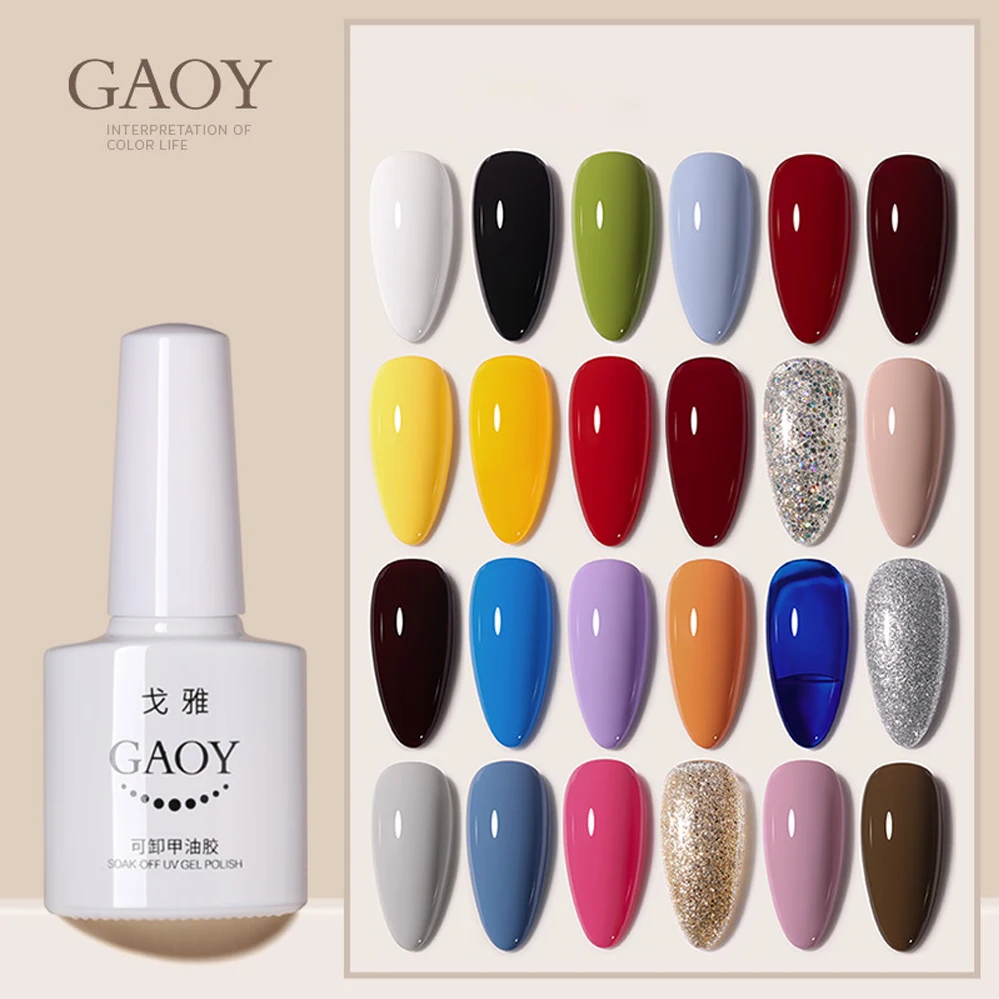 

771185 GAOY Nail Polish Gel Polish 7.3ml Soak UV LED Gel Nail Polish for Nail Semi Permanent Soak Gel Polish VIP3 Nail Polishs