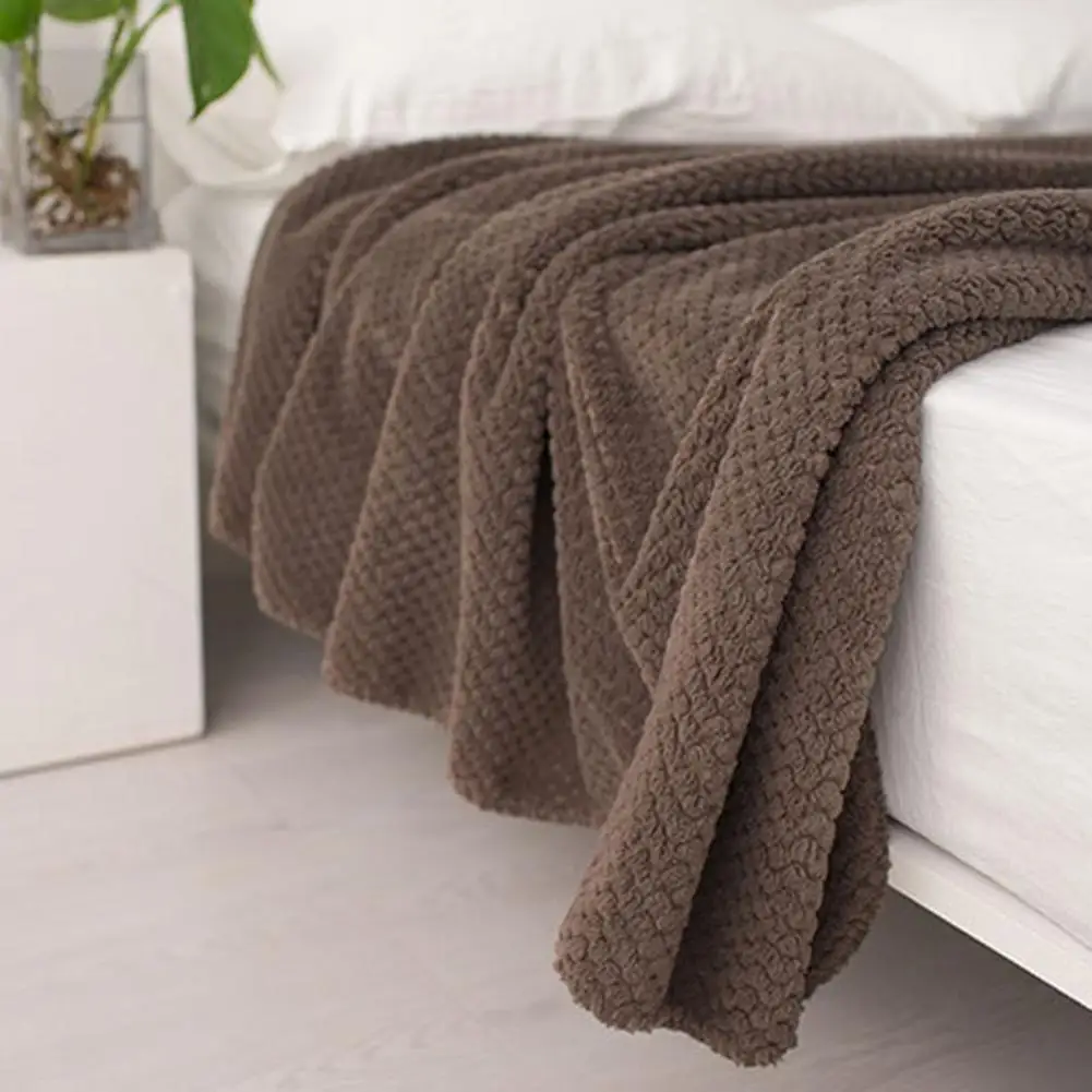 

Soft Blanket Cozy Stylish Flannel Fleece Throw Blankets for Warmth Decor Lightweight Dusty Comfortable Touch Options Flannel