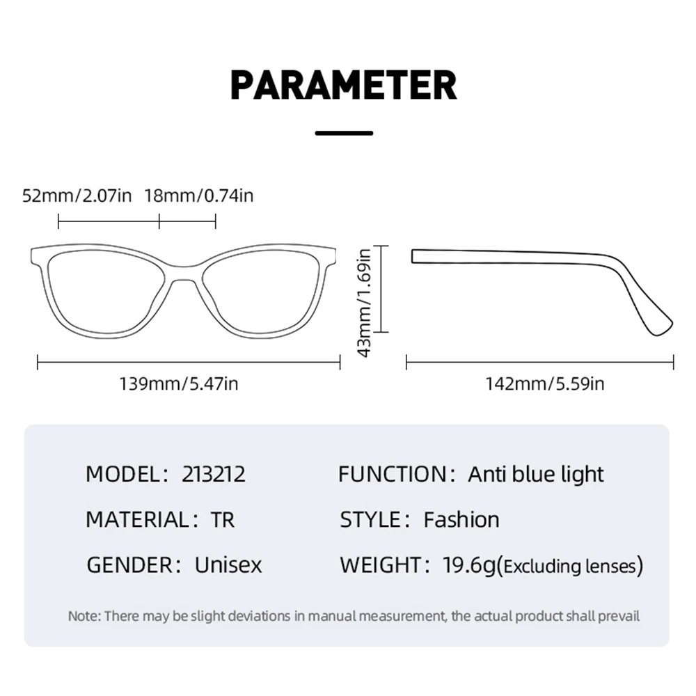 DDDLONG очки с защитой от синего фотоблика диоптрией Tr90 оправа для женских