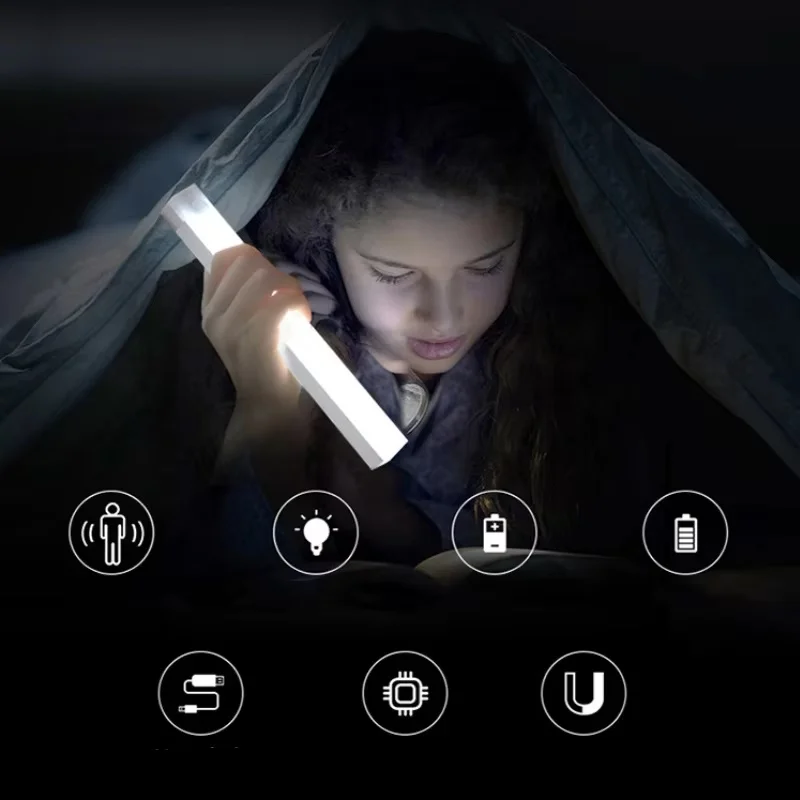 8/6/3/1 шт. светодиодный светильник с датчиком движения беспроводной ночник типа C