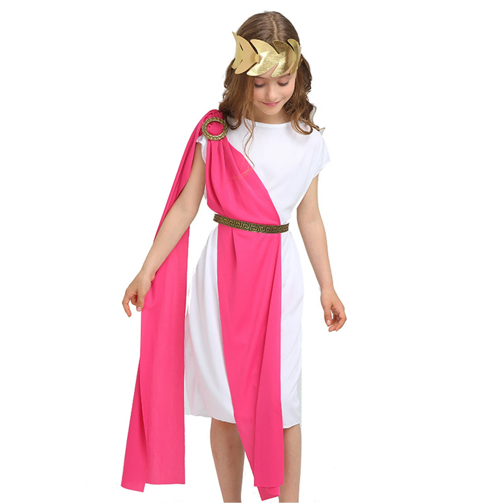 Tiaobug для девочек и мальчиков унисекс 3 шт. косплей-костюм Mythos Grecian Rome Toga с повязками