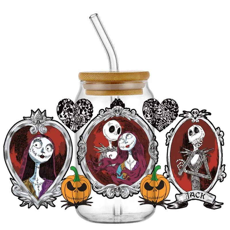 Наклейки для декора Jack Sally Libbey, 16 унций, УФ-печать DTF, для стаканов, пивных бокалов, банок, самоклеящиеся, моющиеся, для домашнего декора (art.: 3920dc031b23b) - 3920dc031b23b