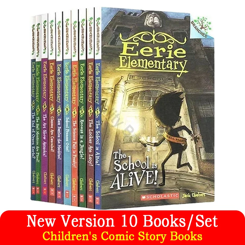 

10 Books English Version Eerie Elementary Eerie Elementary School Children's Reading Comic Story Books