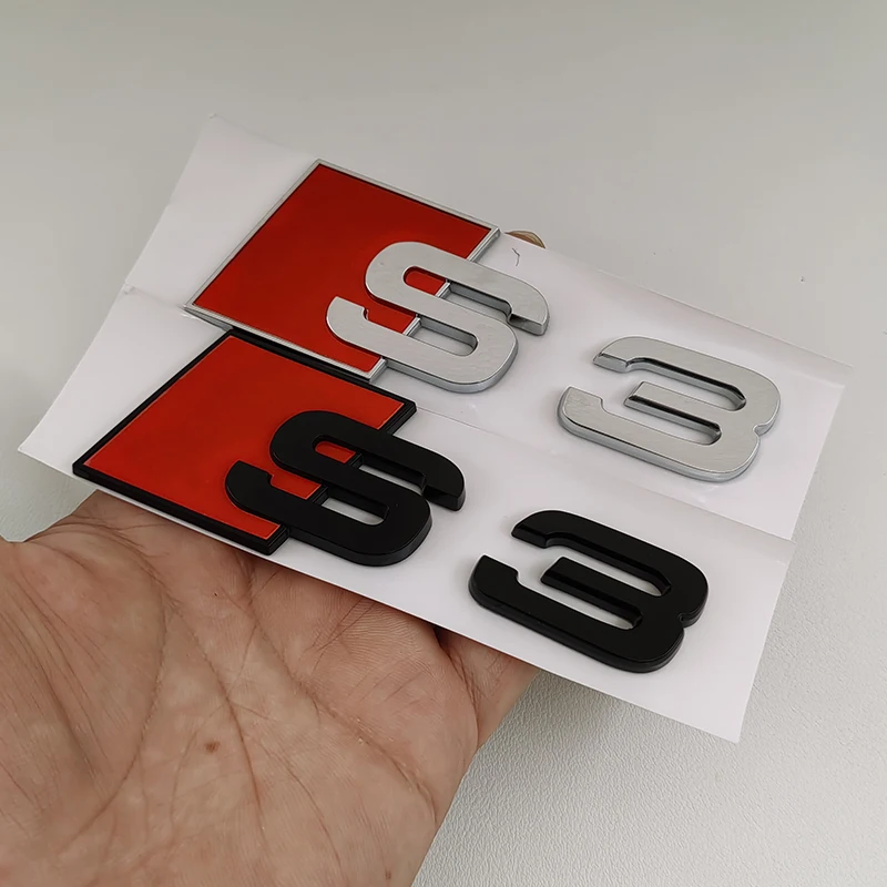 3D ABS хромированный Черный Автомобильный задний багажник значок наклейки для Audi S3