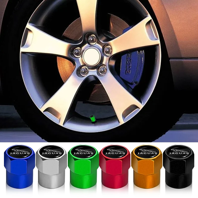 

4pcs Car Wheel Tire Air valve Caps Stem Cover for Jaguar XF XE XK F E-Pace F-Pace I-Pace F-TYPE X S F Type XJ XEL Accessories