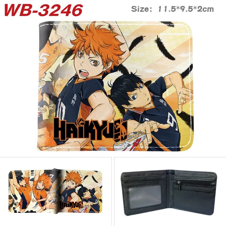 E-Mell Haikyuu Shoyo Hinata Tobio Kageyama Oikawa Tooru Kozume Kenma Kotaro Bokuto Two Folded Short Wallet