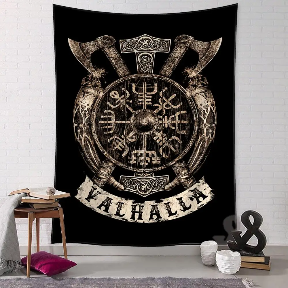 

Gobelin Viking Tapestry Retro Mysterious Raven Tapestry Wall Hanging Boho Hippe Tarot Witchcraft Tapestries Living Room Decor