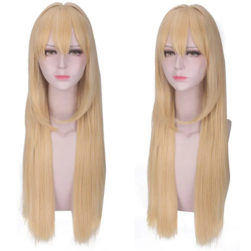 

Anime 80cm Violet Evergarden Anime Cosplay Wig Women Long Straight Blonde Hair Wigs For Costume Party Perucas