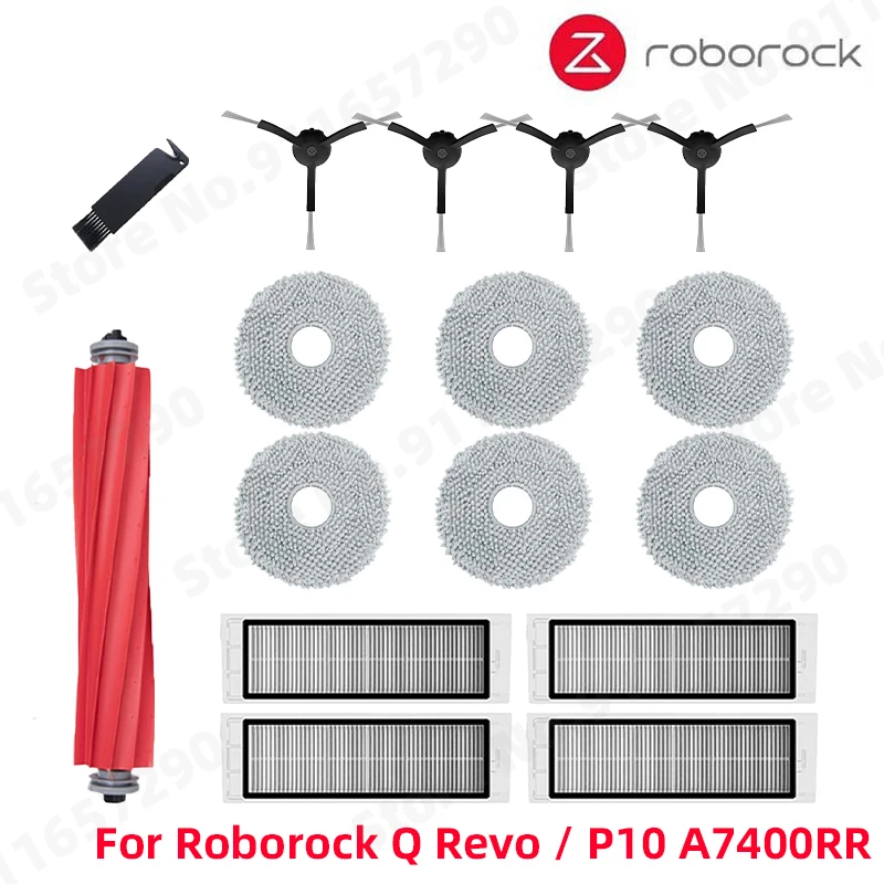 Запчасти Roborock Q Revo P10 A7400RR, основная боковая щетка, фильтр НЕРА, насадка на швабру, Держатель пылесборника