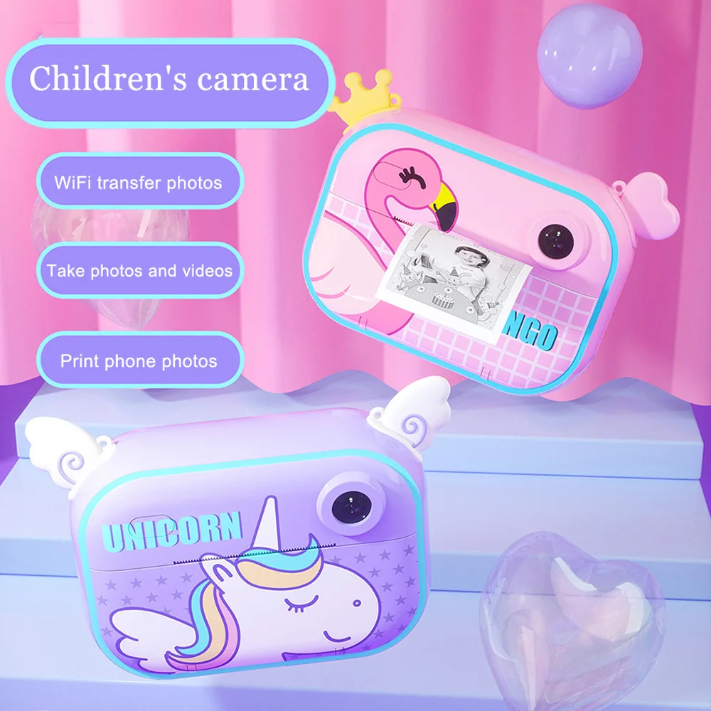 Children Camera Video Photo With Print Children's Instant Print Camera Toys For Kids Girls Birthday Gift Instantane Print Camera