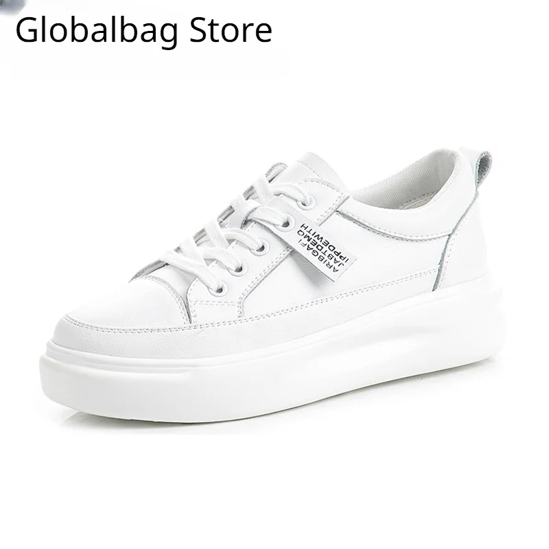 

Large Size Women's Cowhide Athleisure Shoes Summer Breathable Leather Comfortable Women's Shoes Lightweight