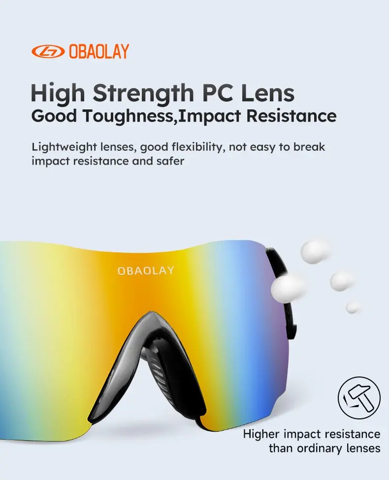 2024 OBAOLAY новый дизайн мужские женские велосипедные очки уличные спортивные