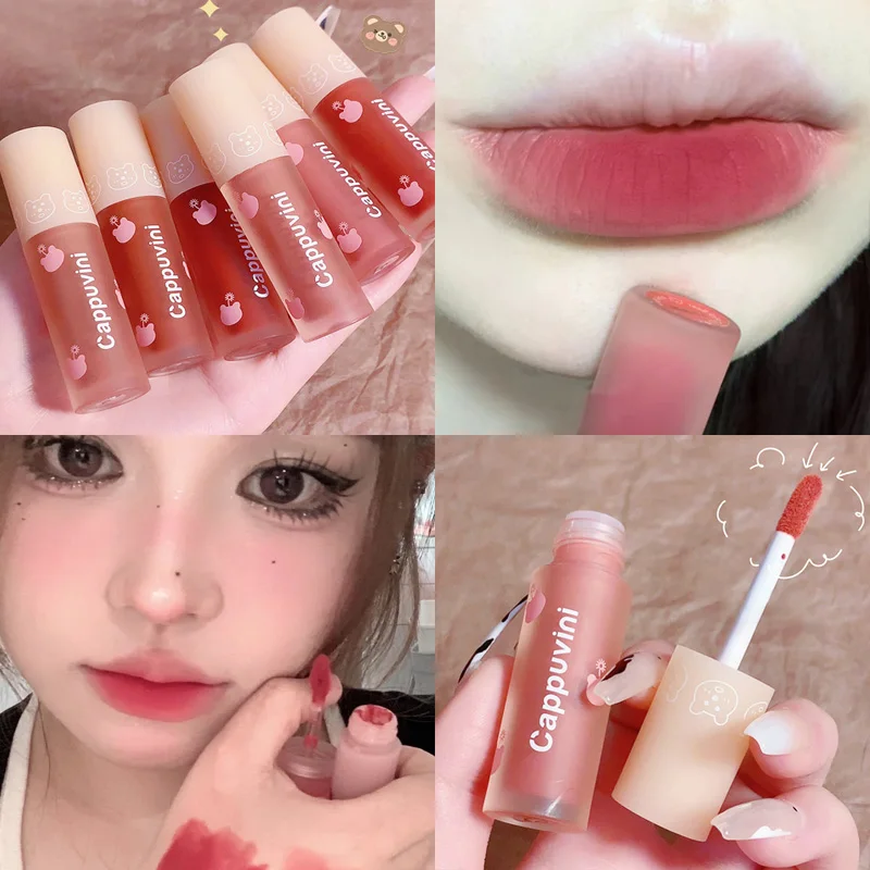 

Waterproof Lip Gloss Set 6 Color Nude Red Matte Liquid Lipstick Long Lasting Women Red Lip Tint Velvet Lip Glaze Makeup Cosmetic