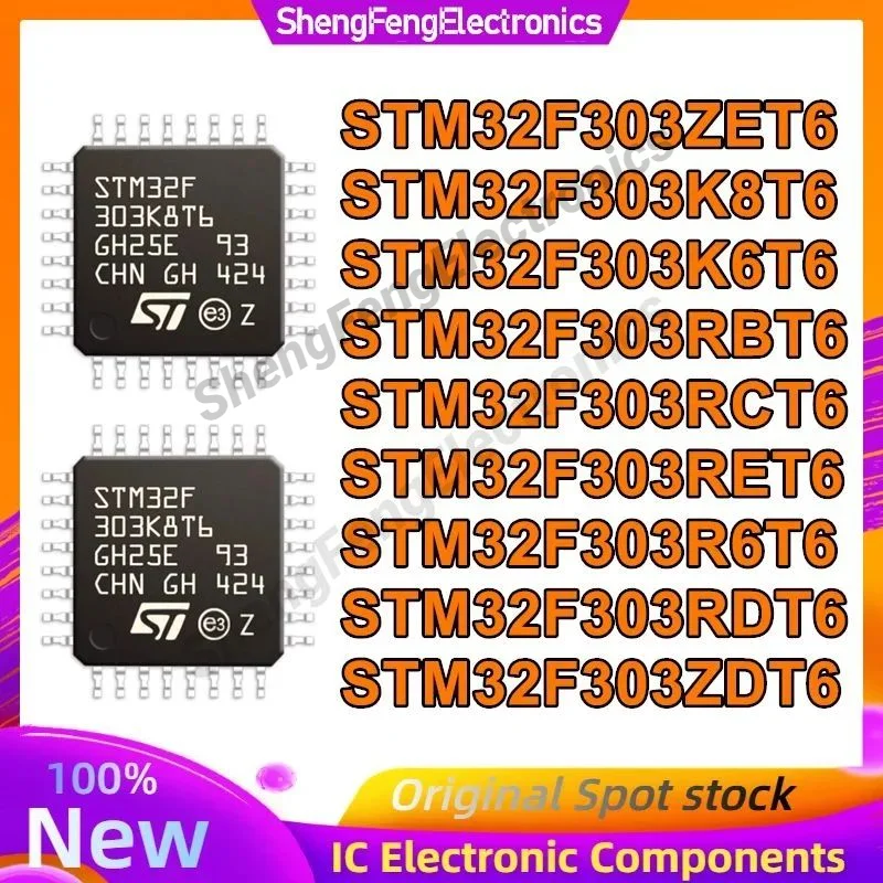 5P STM32F303ZET6 STM32F303ZDT6 STM32F303K8T6 STM32F303K6T6 STM32F303RBT6 STM32F303RCT6 STM32F303RET6 STM32F303R6T6 STM32F303RDT6 (art.: 3920dc74ab101) - 3920dc74ab101