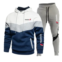 2022 new brand printed sportswear mens autumn and winter sports leisure fitness suit hoodie pants 2 piece set